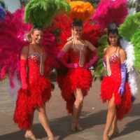 Brazilian Greeters  Our feathered backpacks add glamour and spectacle to any event! Excellent for photo opportunities! 