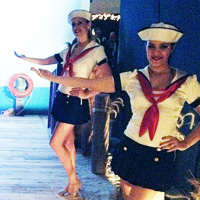 Sailors! Having a Nautical theme event, welcoming guests to a cruise ship style evening! Our sailors are a great welcome! They are available as freeze pose models and to perform.