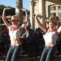 Country Hoe Down      Our Dancers perform quick and fun Line dances to all your country favourites! Intricate footwork and quick shuffles are always fun to watch! Our entertainers can lead your guest through some Country Line Dancing!